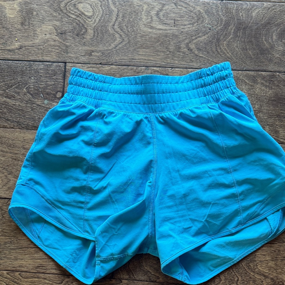 Aqua Blue Athletic Running Shorts